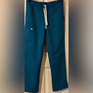 Figs Kade Cargo Scrub Pants Teal Blue Sz XS NWT